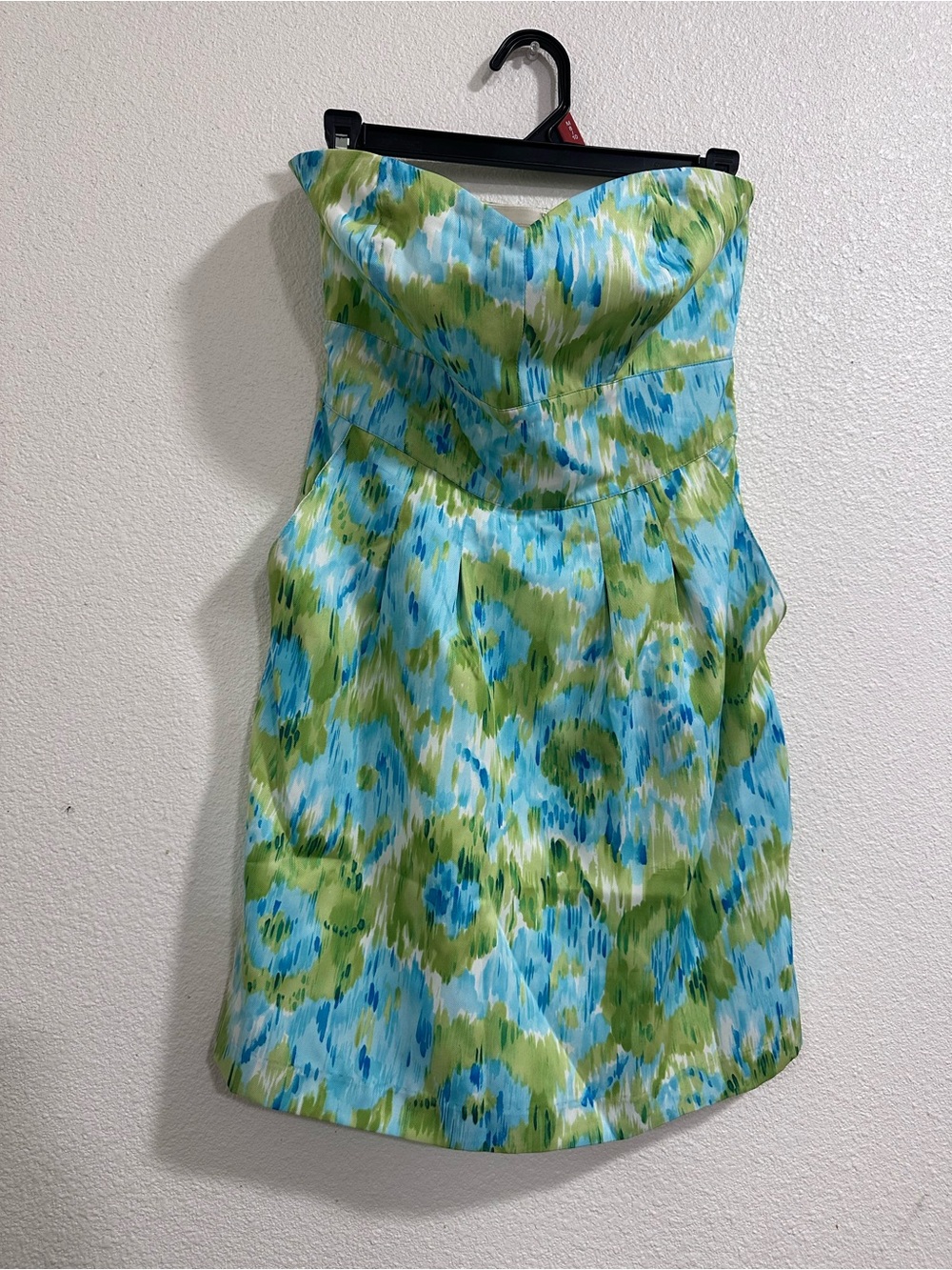 Walter Baker Teal and White Floral Print Dress